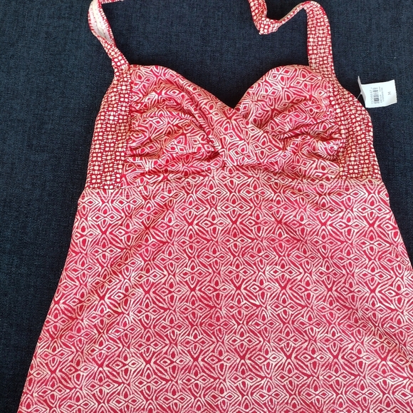 Ann Taylor Loft Beach Side Tie Halter 2PC Tankini Set Swimsuit Top M Bottom S - Picture 2 of 10